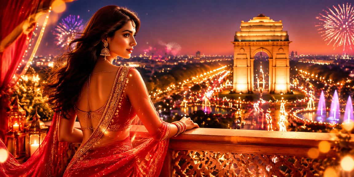 Delhi India Gate with Register Bonus Saree